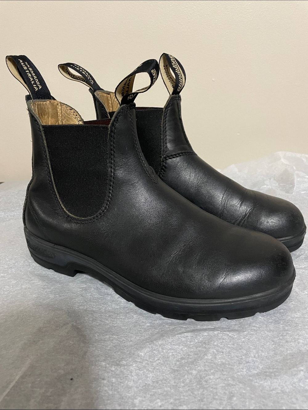Blundstone Black Leather Chelsea Boots Size 5.5 Aus